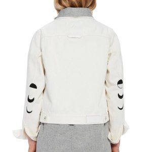 Denim Utility Jacket with Embroidery